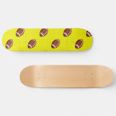 Heldergeel en bruin Football Pattern Persoonlijk Skateboard (Horizontaal)