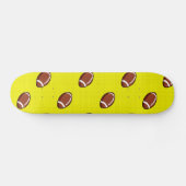 Heldergeel en bruin Football Pattern Persoonlijk Skateboard (Horizontaal)