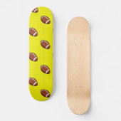 Heldergeel en bruin Football Pattern Persoonlijk Skateboard (Voorkant)