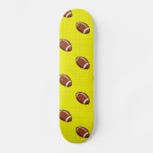 Heldergeel en bruin Football Pattern Persoonlijk Skateboard (Voorkant)