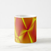 Heldergeel en Oranje fractale koffie Mok (Center)