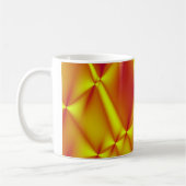 Heldergeel en Oranje fractale koffie Mok (Links)