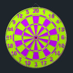 Heldergeel en Paars Dartbord<br><div class="desc">Heldergeel en Paars Dartboard Patroon!</div>
