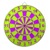 Heldergeel en Paars Dartbord (Voorkant)