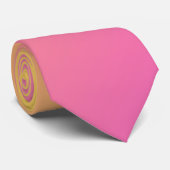 Heldergeel en roze gradiënt ombre stropdas (Opgerold)