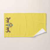 Heldergeel en Scandinavisch patroon Bad Handdoek (Handdoek)