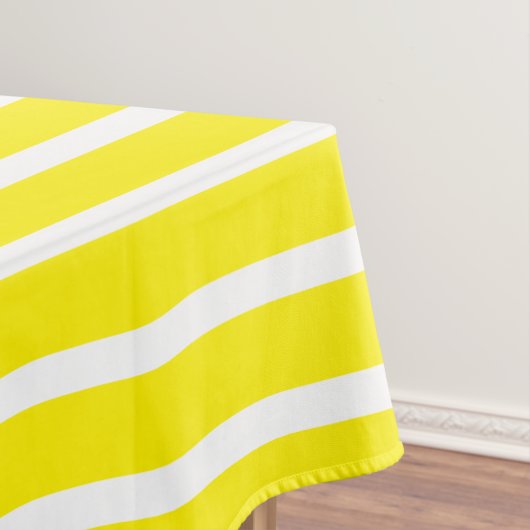 Heldergeel en witte streep tafelkleed (Voorbeeld)