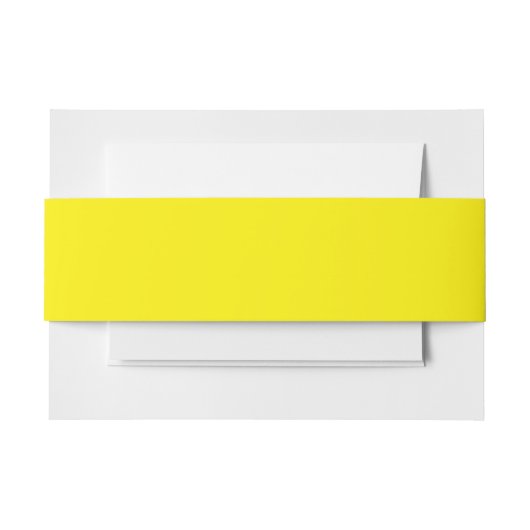 Heldergeel #FFF3000 mailing accessoires Uitnodigingen Wikkel (Voorkant Voorbeeld)