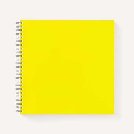 Heldergeel #FFF3000 Spiral Notitieboek (Voorkant)