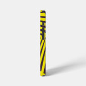 Heldergeel Groen Abstract Oerwoud Stijlpatroon iPhone Hoesje (Linkerkant)