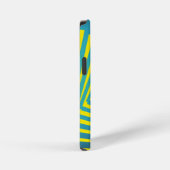 Heldergeel Groen Abstract Oerwoud Stijlpatroon iPhone Hoesje (Rechterkant)