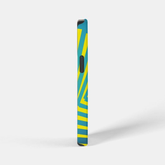 Heldergeel Groen Abstract Oerwoud Stijlpatroon iPhone Hoesje (Rechterkant)