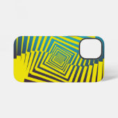Heldergeel Groen Abstract Oerwoud Stijlpatroon iPhone Hoesje (Achterkant horizontaal)