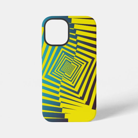 Heldergeel Groen Abstract Oerwoud Stijlpatroon iPhone Hoesje (Achterkant)