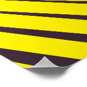 Heldergeel Groen Abstract Oerwoud Stijlpatroon Poster (Hoek)