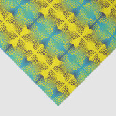 Heldergeel groen Oerwoud stijl Monogram Tissuepapier (Detail)