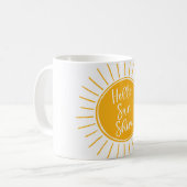 Heldergeel Hallo Sun Shine Cute Koffiemok (Voorkant links)
