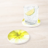 Heldergeel in een bloem zandsteen Onderzetter (Zijkant)