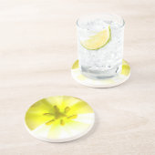 Heldergeel in een bloem zandsteen Onderzetter (Zijkant)