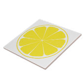 Heldergeel lemon Citrus Fruit Slice-ontwerp Tegeltje (Zijkant)