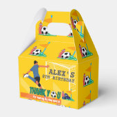 Heldergeel Leuk Voetbal Bedankt Verjaardag Bedankdoosjes (Achterkant)