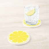 Heldergeel Onderzetter van Citrus Fruit Slice (Zijkant)