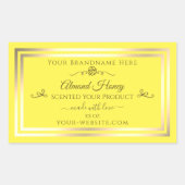 Heldergeel Product Label Gold Shimmer Lijst (Voorkant)