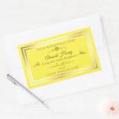 Heldergeel Product Label Gold Shimmer Lijst (Envelop)