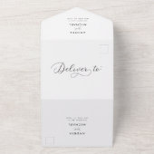 Heldergeel Sinaasappel Zomer Bloemen QR Code Bruil All In One Uitnodiging (Buitenkant)