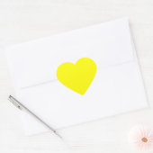 Heldergeel (vaste kleur) hart sticker (Envelop)