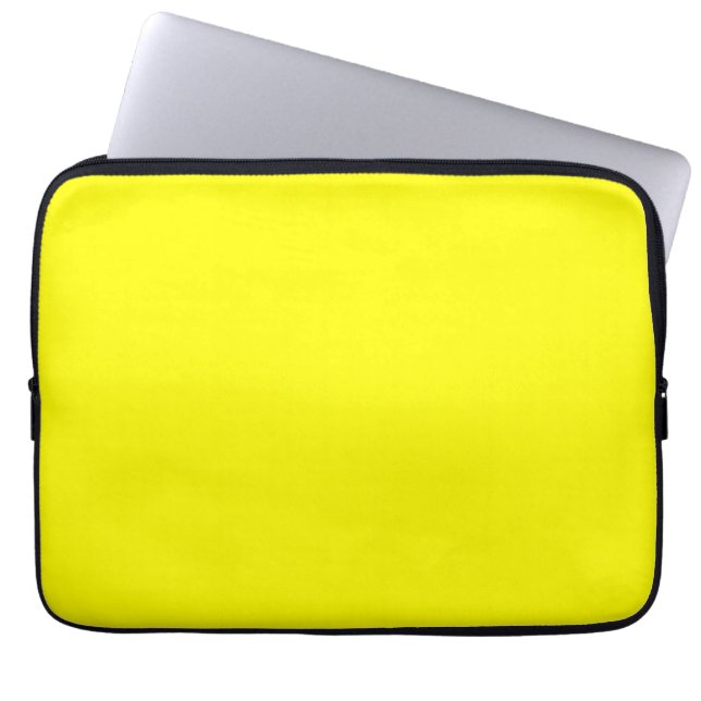 Heldergeel (vaste kleur) laptop sleeve (Voorkant)