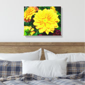 Heldergeel ventilatorcanvas canvas afdruk (Insitu (Slaapkamer))