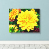 Heldergeel ventilatorcanvas canvas afdruk (Insitu (Houten vloer))