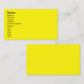 Heldergeel Visitekaartje (Voorkant / Achterkant)