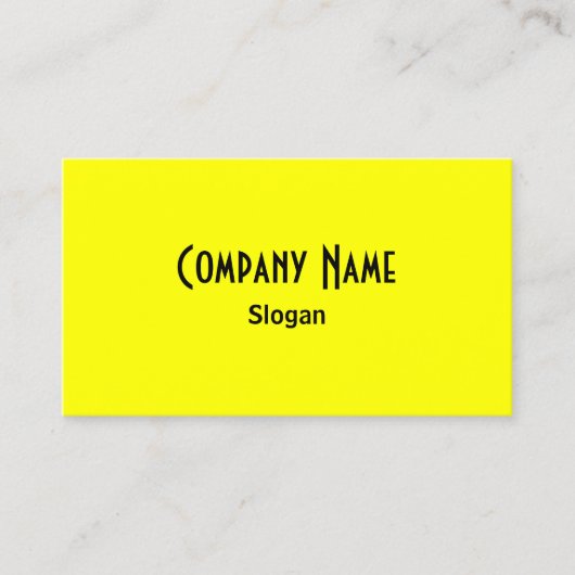 Heldergeel Visitekaartje (Voorkant)