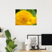 Heldergeel zonnebloem-prints zomertuin poster (Thuiskantoor)