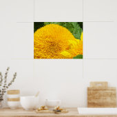 Heldergeel zonnebloem-prints zomertuin poster (Keuken)