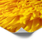 Heldergeel zonnebloem-prints zomertuin poster (Hoek)
