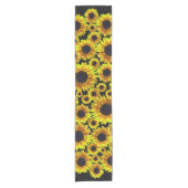 Heldergeel zonnebloempatroon korte tafelloper (Voorkant)