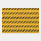 Heldergeel, zwart en wit Stip Inpakpapier Vel (Voorkant)