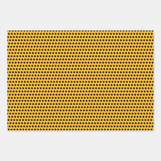 Heldergeel, zwart en wit Stip Inpakpapier Vel (Voorkant)