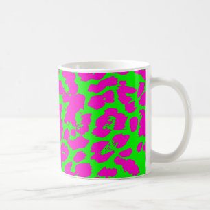 Heldergekleurde Abstracte-Cheetah-spots Koffiemok