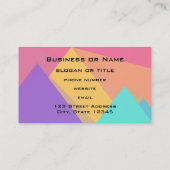 Heldergekleurde geometrische driehoeken en piramid visitekaartje (Achterkant)