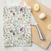 Heldergekleurde krabbels theedoek (Quarter Fold)