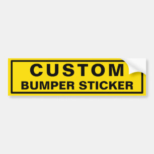 Heldergele aangepaste Bumpersticker