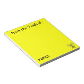 Heldergele amateur radio call sign Notitieblok (Schuin)