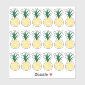 Heldergele ananananastickers sticker (Vel)