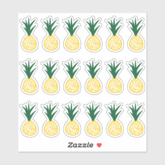 Heldergele ananananastickers sticker