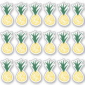 Heldergele ananananastickers sticker (Voorkant)