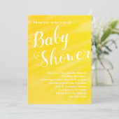 Heldergele Baby shower Genderneutrale co-Ed Kaart (Staand voorkant)